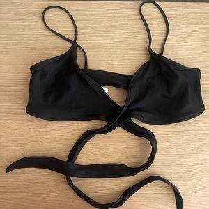 Black L*Space wrap Swim top